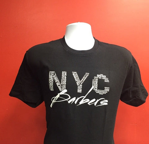NYC Barbers T Shirt Black & White