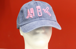 Cut Clip Shave Dad Cap Dark Jean Pink logo